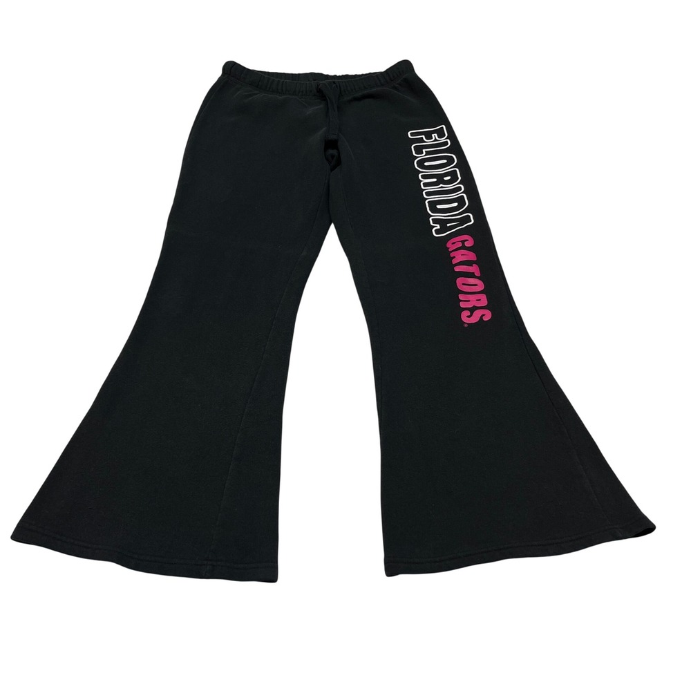 Florida Gators Womens Sweatpants L Black Flare‎ Leg Cotton Blend Collegiate